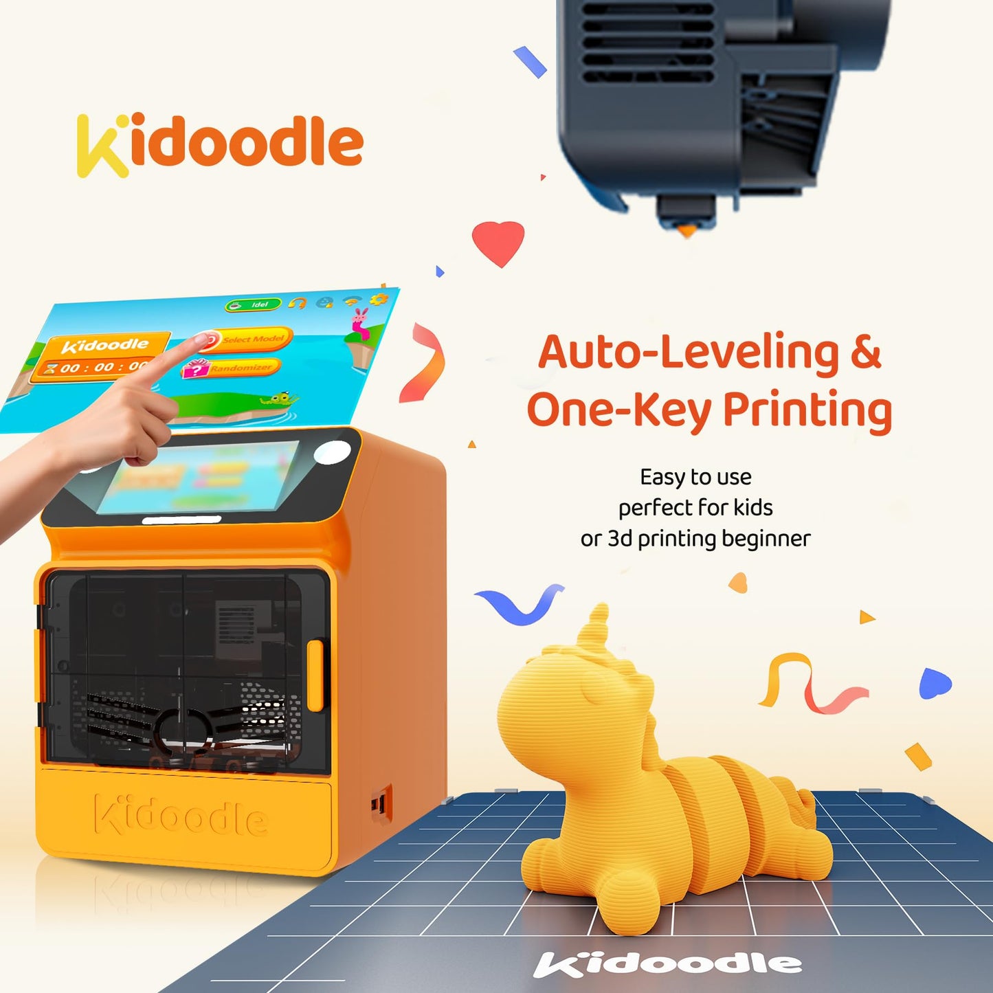 3D Printer for Kids, Safe for Children, Toy 3D Printer, STEM Learning Mate, Wi-Fi & App Control, Weekly Update Toy Library, Touch Screen, Mini Size, Easy Setting/One Click to Print