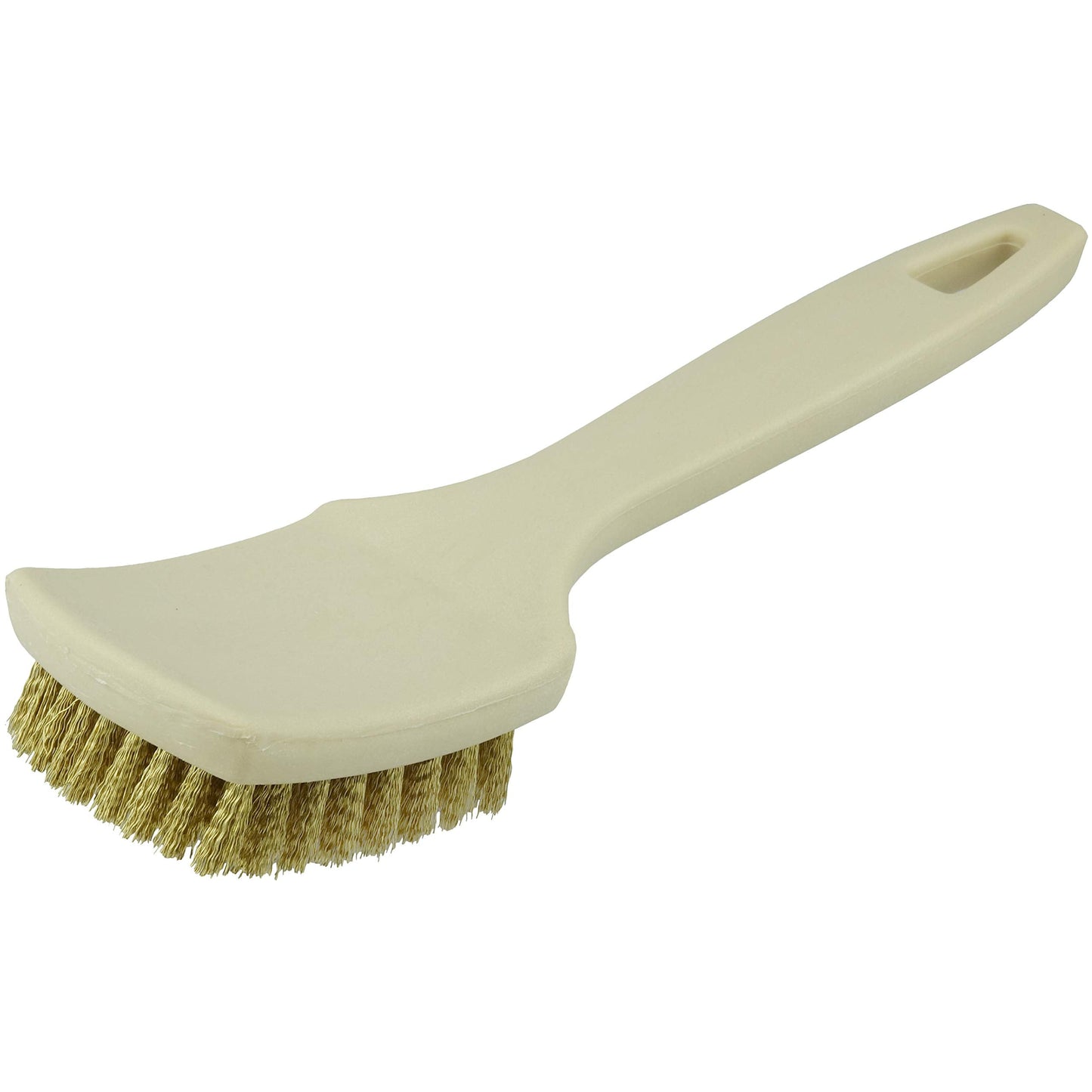 Weiler 99593 Tire Cleaning Brush, 0.008" Wire Size, 8-1/2" x 2-9/16" Block Size, 8 x 9 Rows, Brass Fill, Foam Block, Made in the USA
