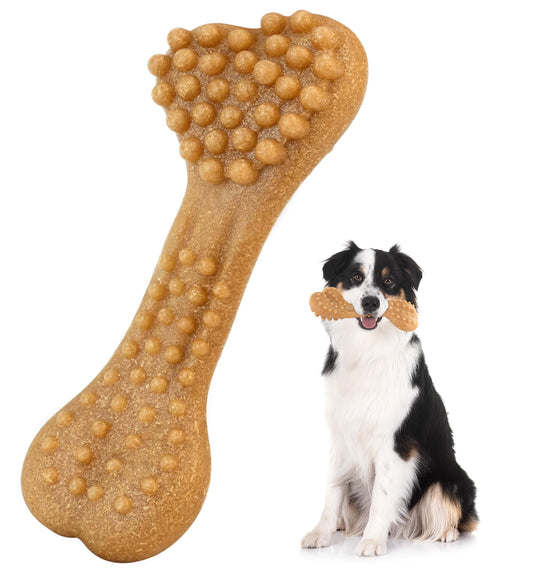 IPTPAS Durable Dog Chew Toy for Aggressive Chewers, Tough Dental Toy for Teeth Cleaning, Boredom & Anxiety Relief, Long-Lasting Toy for All Dog Sizes & Teething Puppies, Keep Them Busy