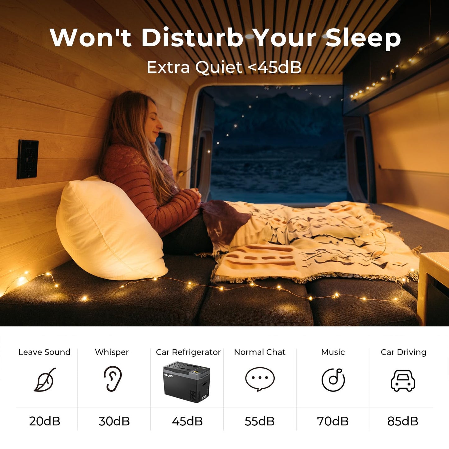 BougeRV 12 Volt Refrigerator, CRPRO 30 Quart 12V Car Fridge, Portable Freezer (-8℉~50℉), Compressor Electric Cooler with 12V/24 DC, 110-240 AC for Outdoor Camping Overlanding Truck RV SUV Van