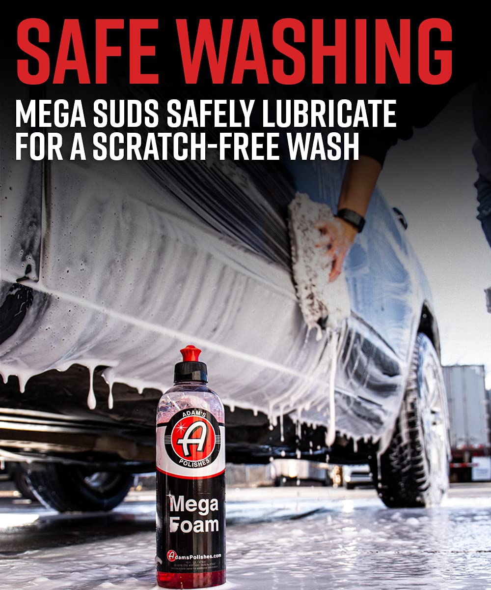 Adam's Polishes Mega Foam Car Washing Bundle - pH Best Car Wash Soap For Foam Cannon, Pressure Washer or Foam Gun | Concentrated Detailing & Cleaning Detergent | Won't Strip Wax or Ceramic Coating