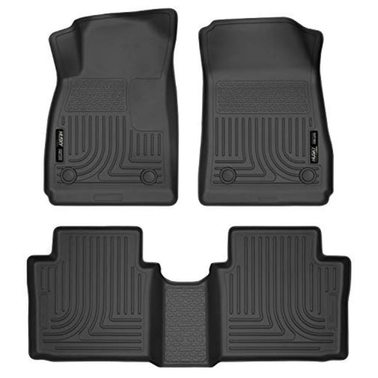 Husky Liners Weatherbeater Floor Mats | Fits 2014-2020 Chevrolet Impala | Front & 2nd Row, 3-pc Black - 99101