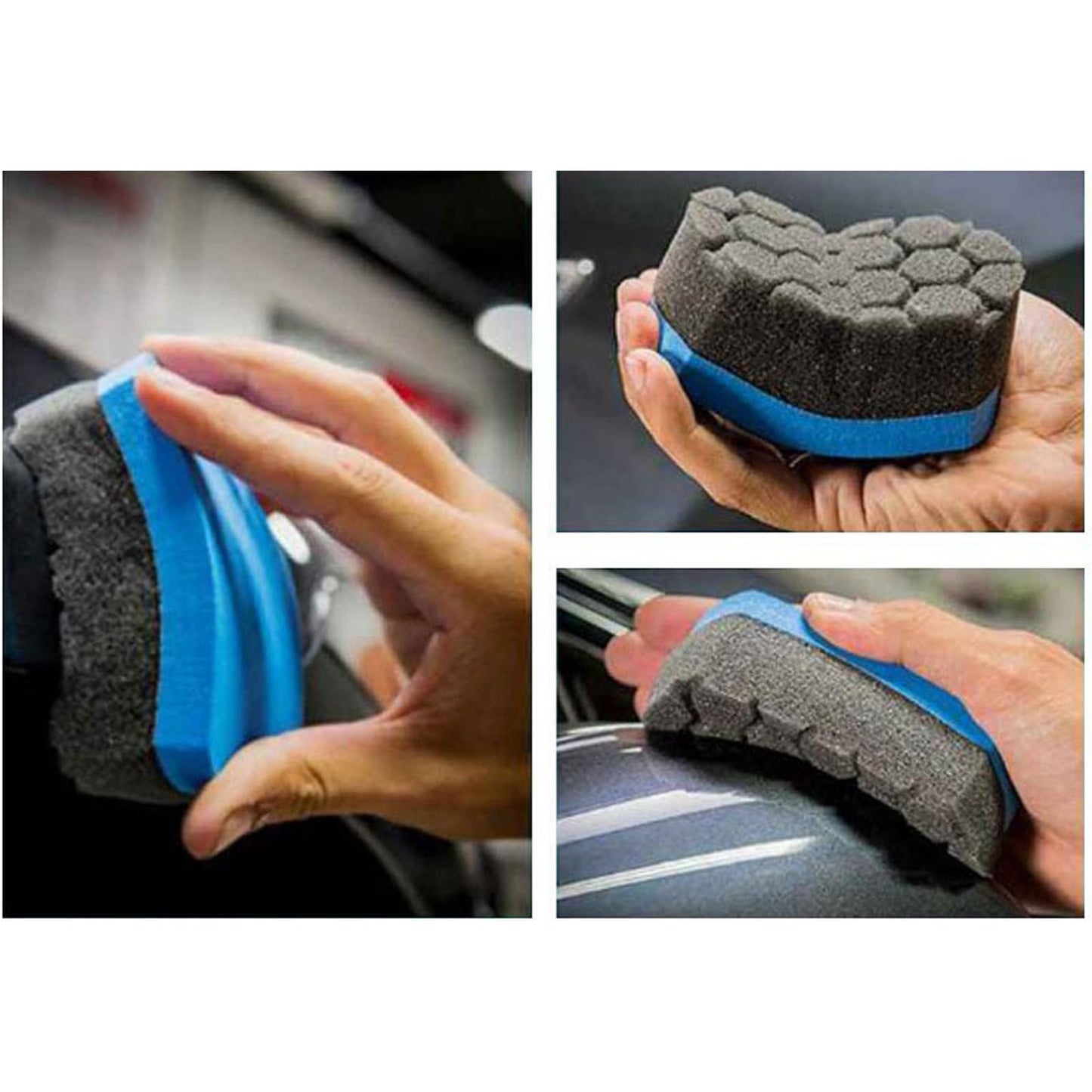 3Pcs Tire Shine Applicator Pads - Perfect for Applying Tire Shine, Wet, Gel, or Balm - Durable and Reusable Cleaning Foam Sponge