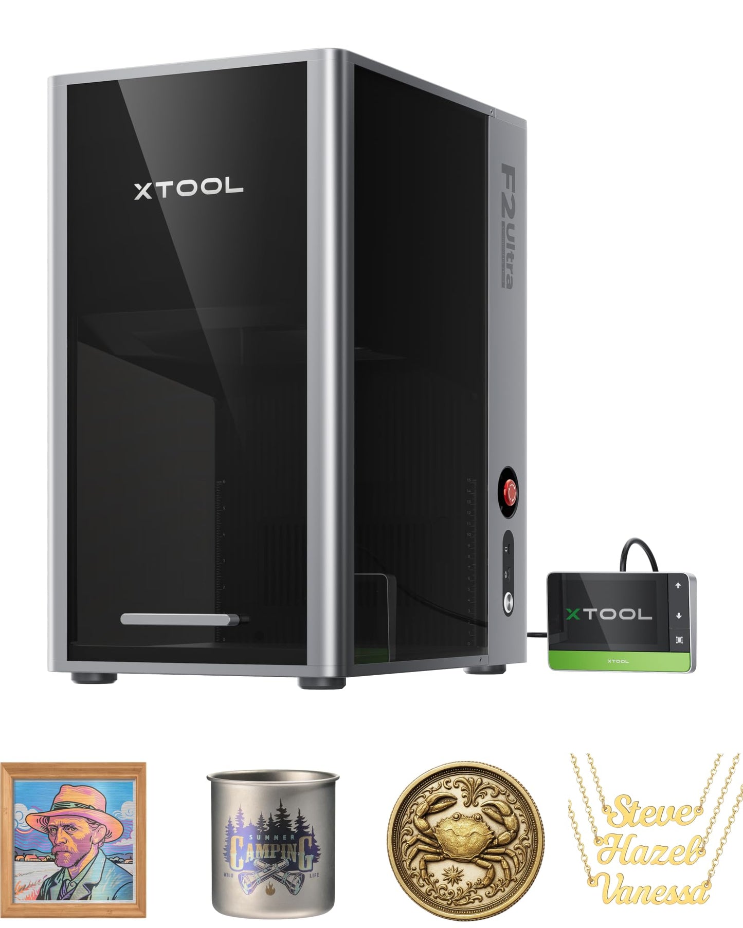 xTool F2 Ultra Single 60W MOPA Fiber Laser Engraver, 100+ Color Metal Engraving, Dual 48MP Cameras, Auto Streamline, 15,000mm/s Ultra-Fast, AI Powered 3D Laser Engraving Machine