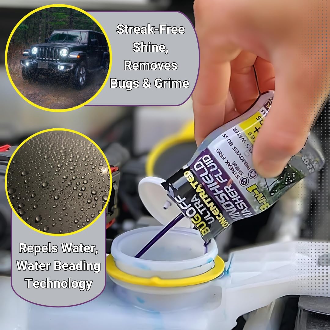 BUGOFF Windshield Washer Fluid Ultra-Concentrated