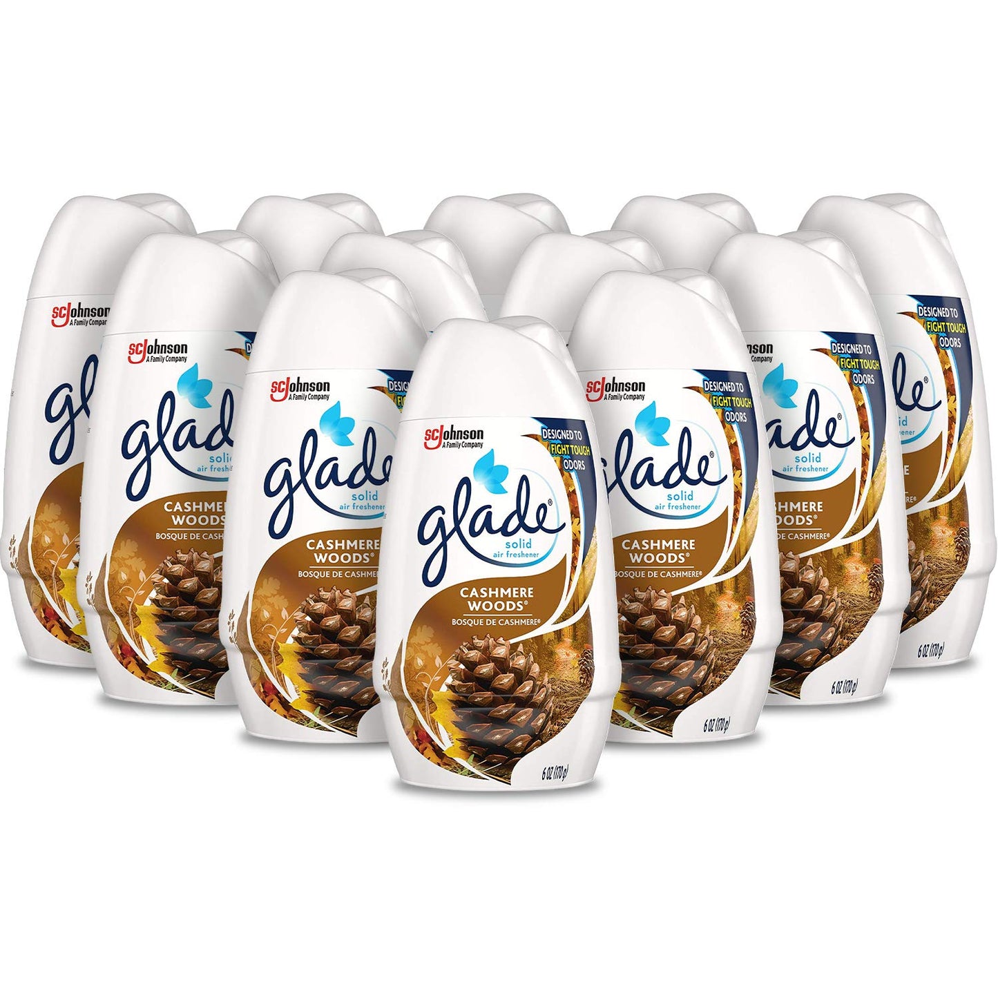 Glade Solid Cashmere Woods Air Freshener, 6 Ounce - 12 per case.