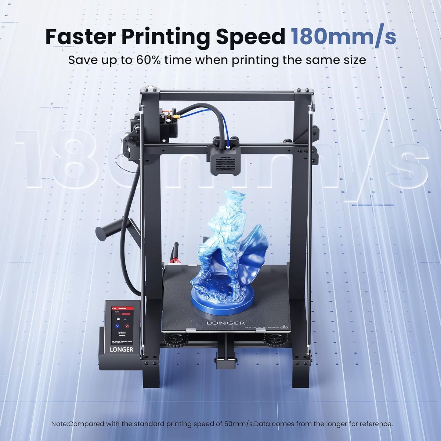 Longer LK5 Pro 3 3D Printer 11.8x11.8x15.7in Large Printing Size FDM 3D Printer Fully Open Source Motherboard Upgrade TMC 2209 with Resume Printing, 95% Pre-Assembled Ideal for Beginners