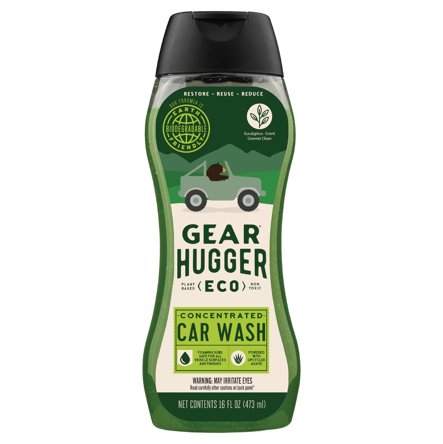 Gear Hugger Car Wash Soap (16 oz, Pack of 1) – Eco-Friendly Car Cleaner, Biodegradable Car Wash with Natural Saponins & Eucalyptus – Safe Car Soap for All Vehicle Surfaces