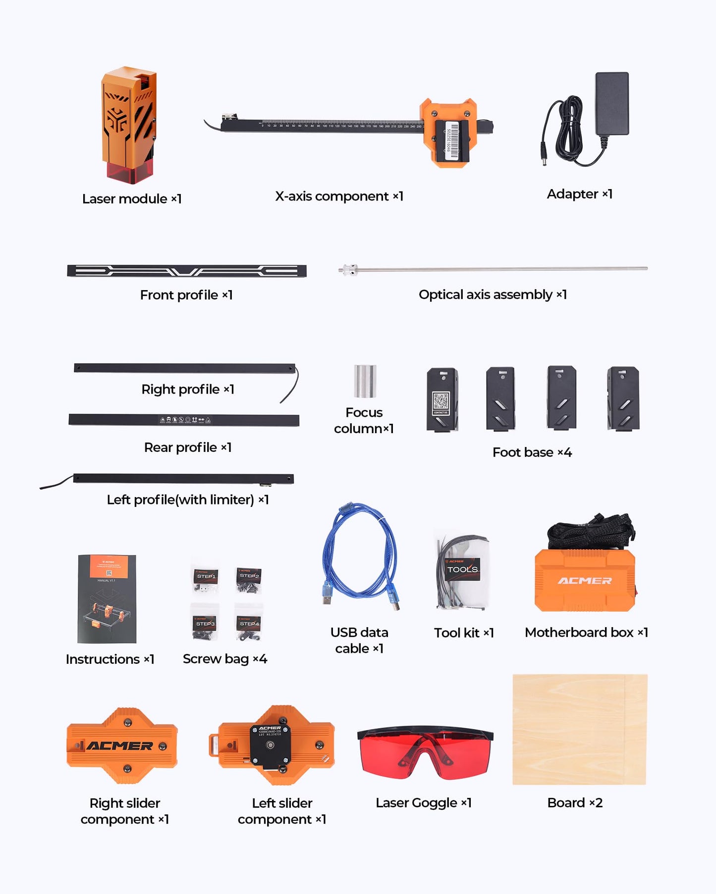 Laser Engraver,ACMER Laser Engraver Machine S2 4W Higher Accuracy DIY Wood Cutter and Engraving Machine with Working Area 300x300mm,0.08mm Laser Spot,CNC Router Machine for Wood Acrylic Metal Glass.