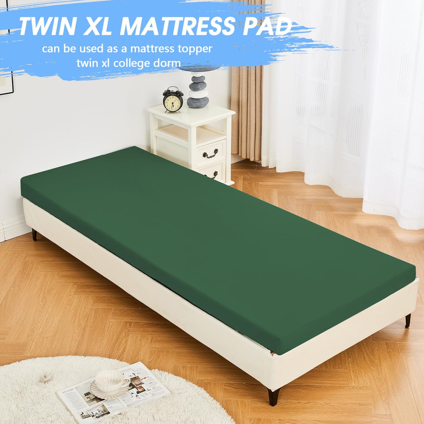 CYMULA Memory Foam Camping Mattress Pad 3 Inch Thick Portable Floor Sleeping Mat [car/Tent/Cot] Sleepover Guest Bed Roll up Mattress for Indoor Outdoor Travel with Bag(Twinxl 80 * 38 * 3")