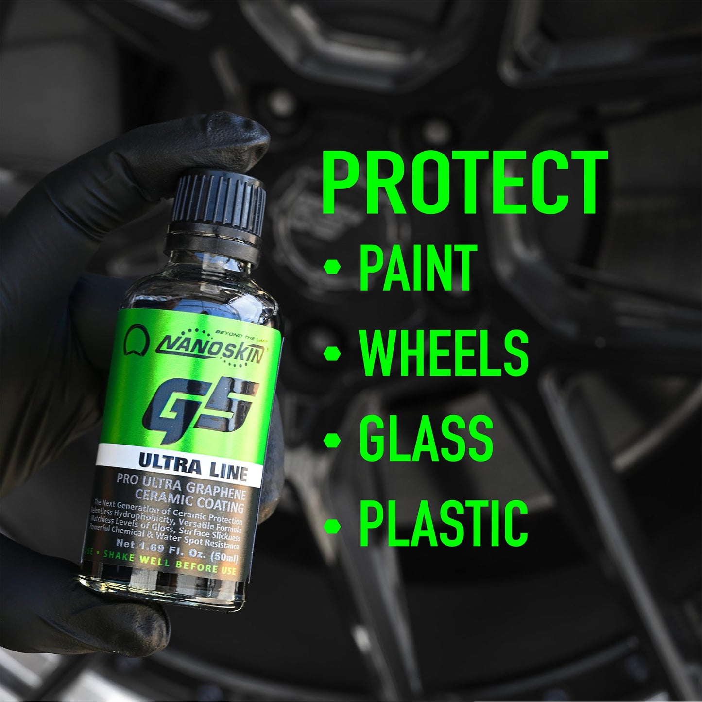 Nanoskin Ultra Line G5 Ultra Graphene Ceramic Coating – Durable Ceramic Paint Coating for Car Detailing | Apply After Car Wash, Clay Bar, Car Polisher | For Cars, Trucks, Boats, RV, Motorcycles & More