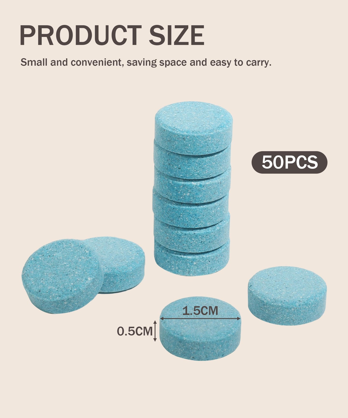 bylikeho 50PCS Windshield Washer Fluid,Windshield Wiper Fluid,Car Accessories Wiper Fluid Concentrate,Car Windshield Washer Fluid Concentrated Clean,Remove Glass Stains,Fit for Car Window Glass