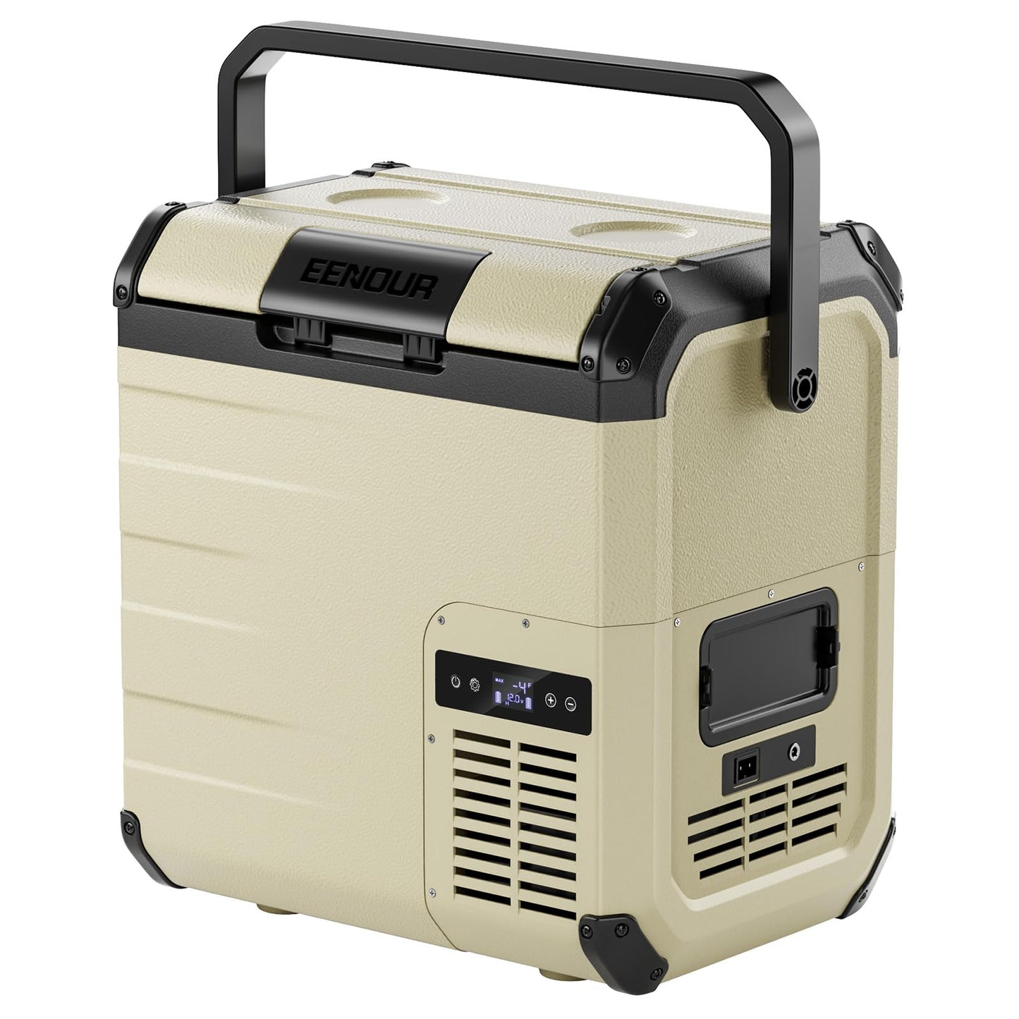 EENOUR D18 12 Volt Car Refrigerator, Portable Freezer 19Qt/18L Battery & Solar Powered Cooler 25W, -4~50℉, 12/24V DC, 110~240V AC, Electric Cooler Ideal for Road Trips, Camping (Battery Not Included)