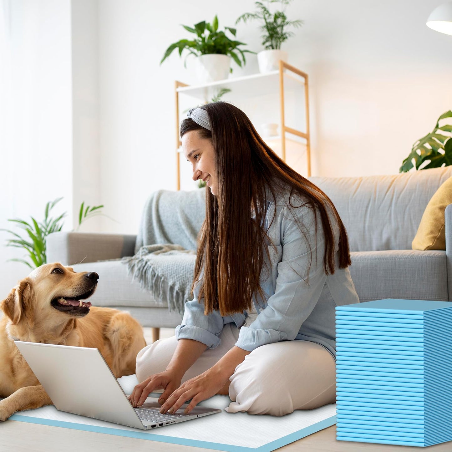 Puppy Pee Pads for Dogs - 32"x36" Extra Large, 60 Count, Leak-Proof & Super Absorbent, Thicken Disposable Potty Pads for Puppy & Cat Training