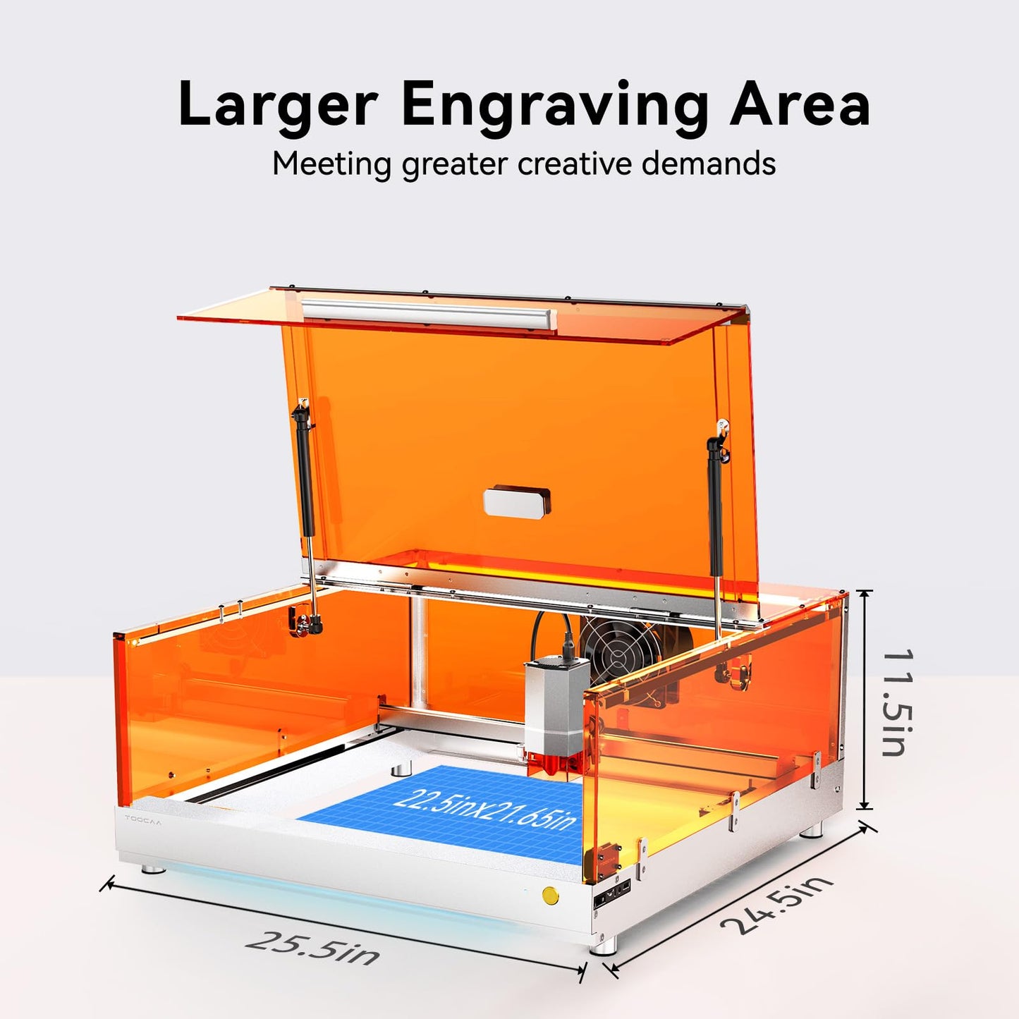 TOOCAA 40W Lazer Engraving Machines with 5 in 1 Rotary Roller Set, Fume Extractor, Smart HD Camera, Air Assist, Honeycomb Panel, Laser Cutter and Engraver Machine for Tumblers Wood Metal Acrylic
