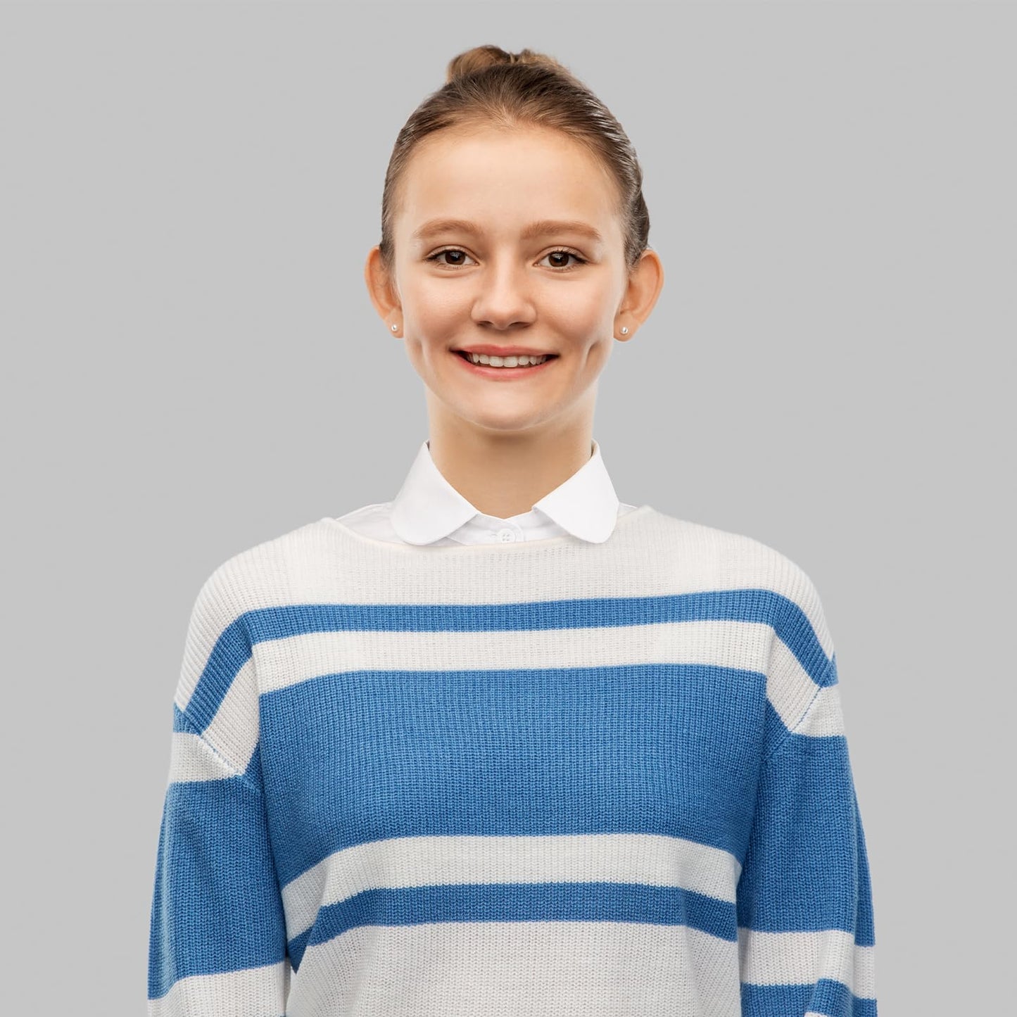 Detachable Dickey Collar Blouse for Women, Fake Half Shirts Faux False Collar for Girls Favors, White