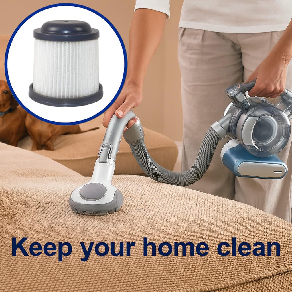 HQRP 2-pack Washable Filter compatible with Black & Decker HFVB320J27, HFVB315J22 DUSTBUSTER, HFVAB320JC26 Car Lithium FLEX Hand Vacuum, Pivot vac filter PVF110 Replacement