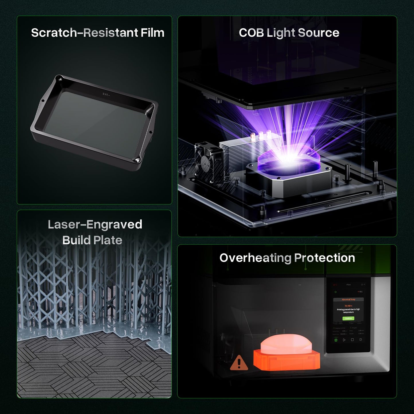 ELEGOO Mars 5 MSLA Resin 3D Printer, Smart Mechanical Sensor, Intelligent Automatic Leveling, COB Light Source, 6.6-inch Mono 4K LCD Screen, Large Printing Size 143.43 x 89.6 x 150 mm³