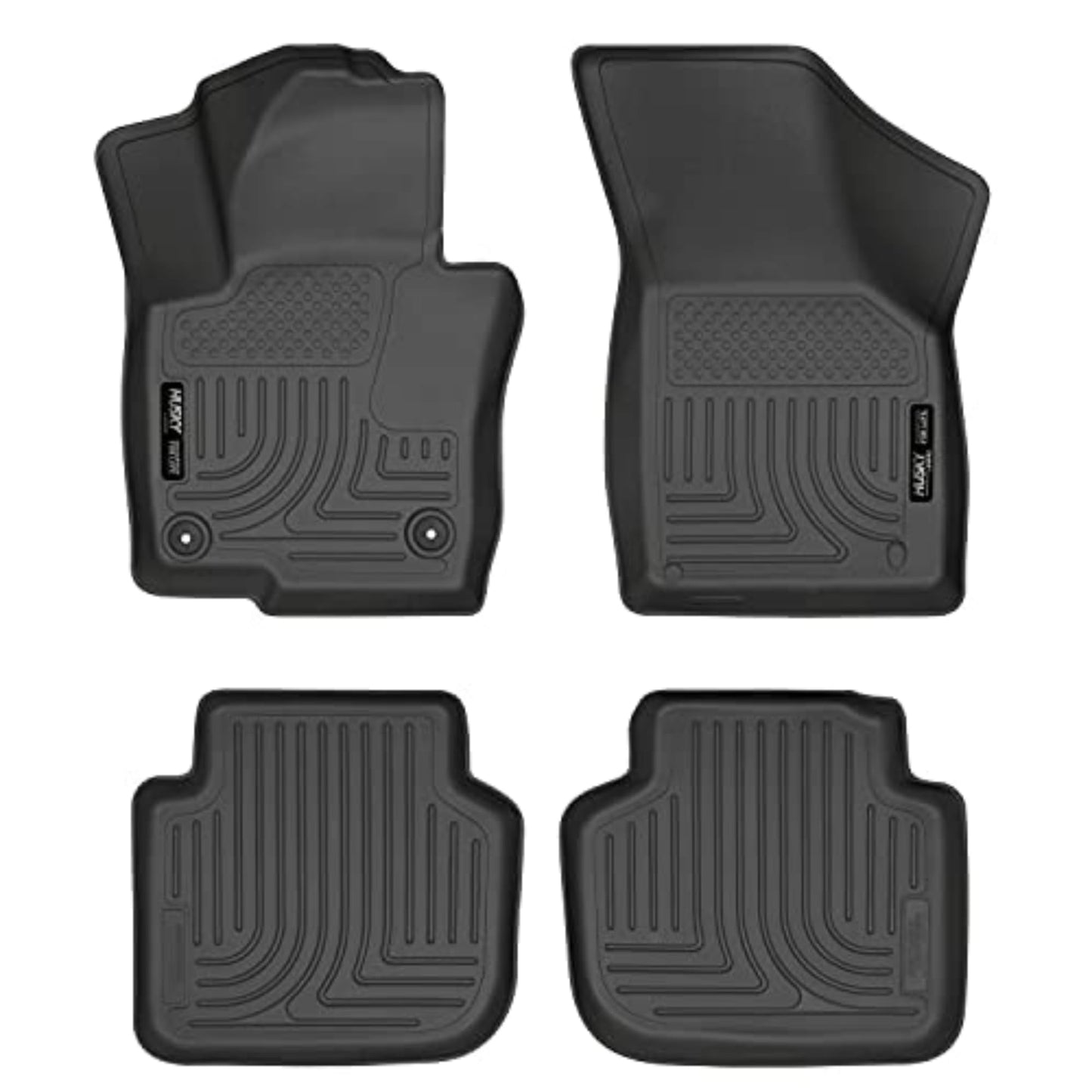 Husky Liners Weatherbeater Floor Mats | Fits 2012-2022 Volkswagen Passat | Front & 2nd Row, 4-pc Black - 98681