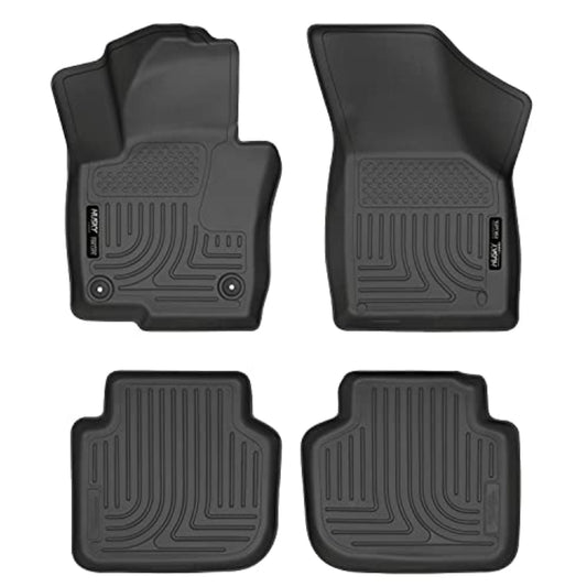 Husky Liners Weatherbeater Floor Mats | Fits 2012-2022 Volkswagen Passat | Front & 2nd Row, 4-pc Black - 98681