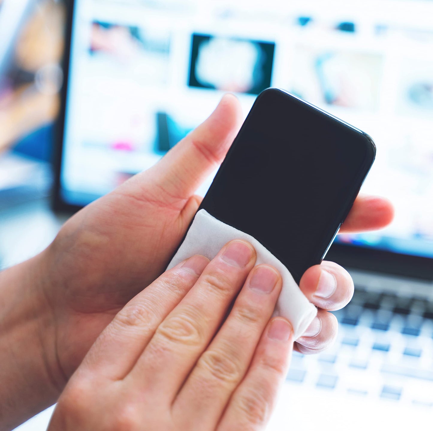 Smart Go - Microfiber Cleaning Cloth - (100 Pieces) - Suede Digital Custom Print Your Company Artwork or Business Logo - Promotional Item for Cleaning Eyeglasses, Screens, & Lenses - 6 x 6