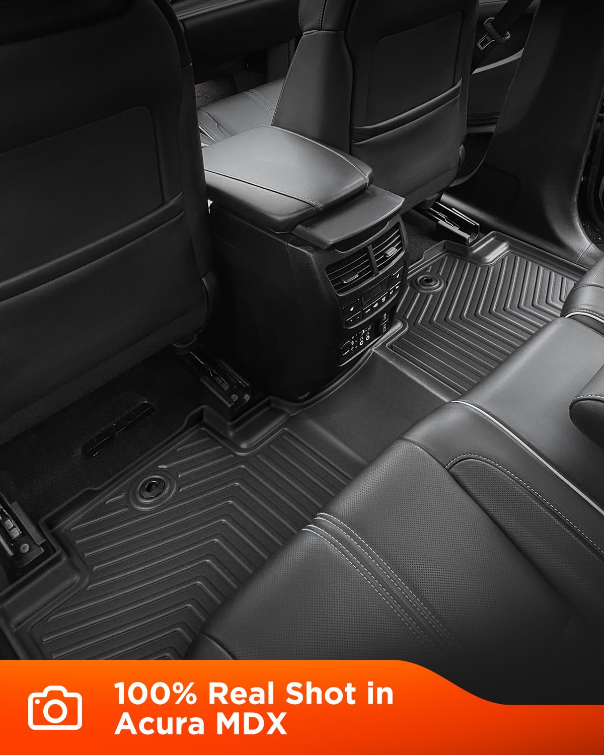 Liner Master® for Acura MDX 2014 2015 2016 2017 2018 2019 2020 Floor Mats(Excluding Hybrid and 6-Seat Models) Fit 1st 2nd & 3rd Row with Cargo Liner All Weather Automotive Accessories for MDX 7 Seats