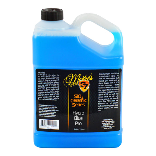 McKee's 37 - Hydro Blue SiO2 Coating | Ceramic Coating for Cars, Easy Protection & Shine Spray for Paint, Glass, Wheels, Chrome & Trim (128 oz)