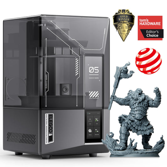 ELEGOO Mars 5 Ultra Resin 3D Printer with 7" 9K Mono LCD, 150mm/h High Speed Printing, Smart Automatic Leveling, Intelligent Detection, WiFi-Transfer, Printing Size of 6.04 x 3.06 x 6.49 inch