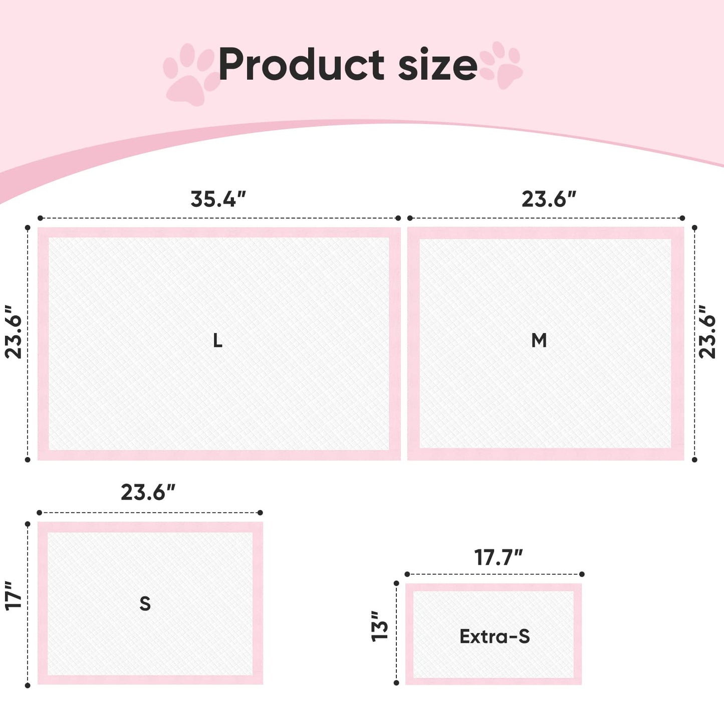 Super-Absorbent Leak-Proof Dog and Puppy Pet Training Pad, Housebreaking Puppy Pads Disposable (13" X 18"-Extra-Small 100PCS)