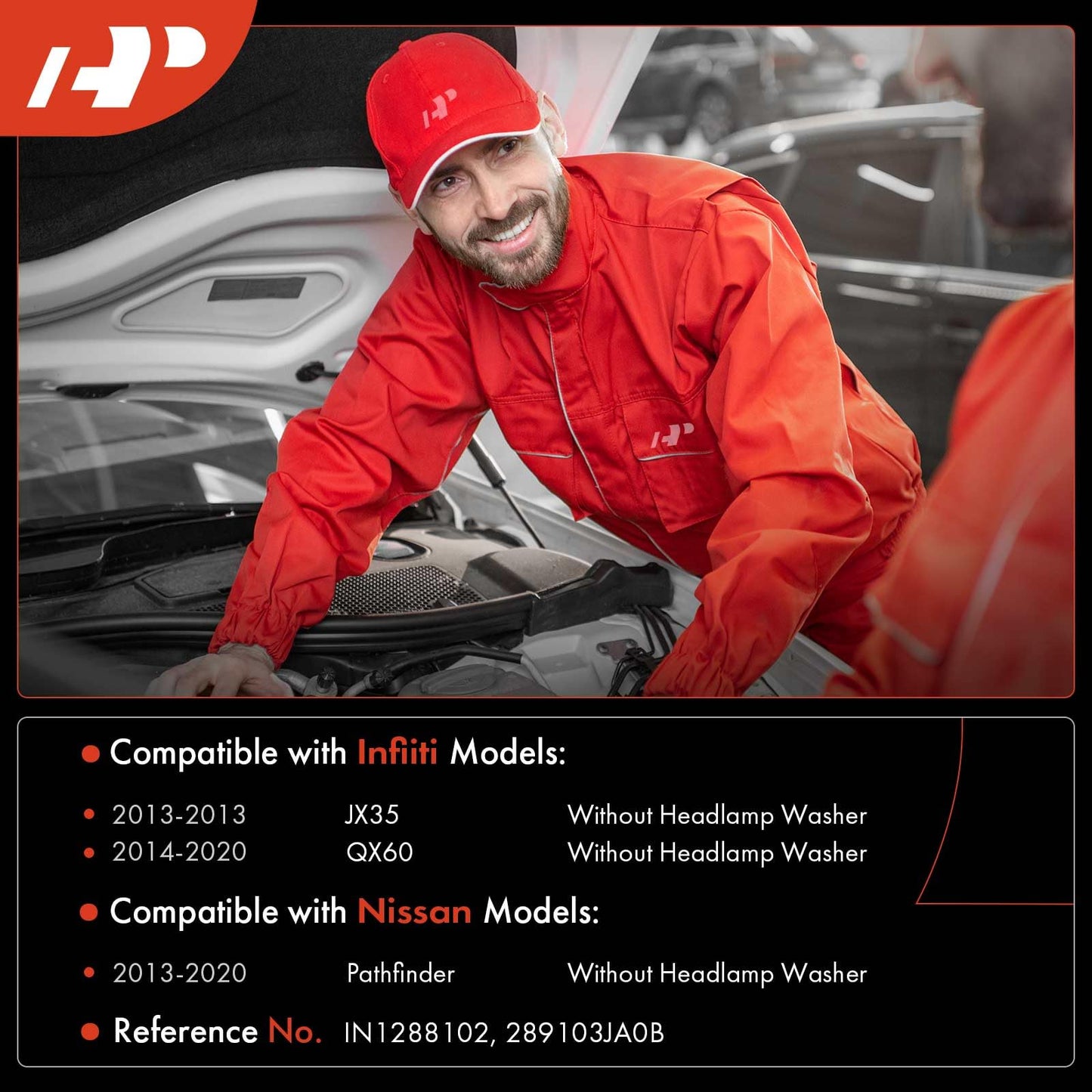 A-Premium Windshield Washer Reservoir Tank Assembly Compatible with Nissan Pathfinder 2013-2020 & Infiniti QX60 2014-2020, JX35 2013 - W/Washer Pump & Bracket & Filler Neck & Cap & Fluid Level Sensor