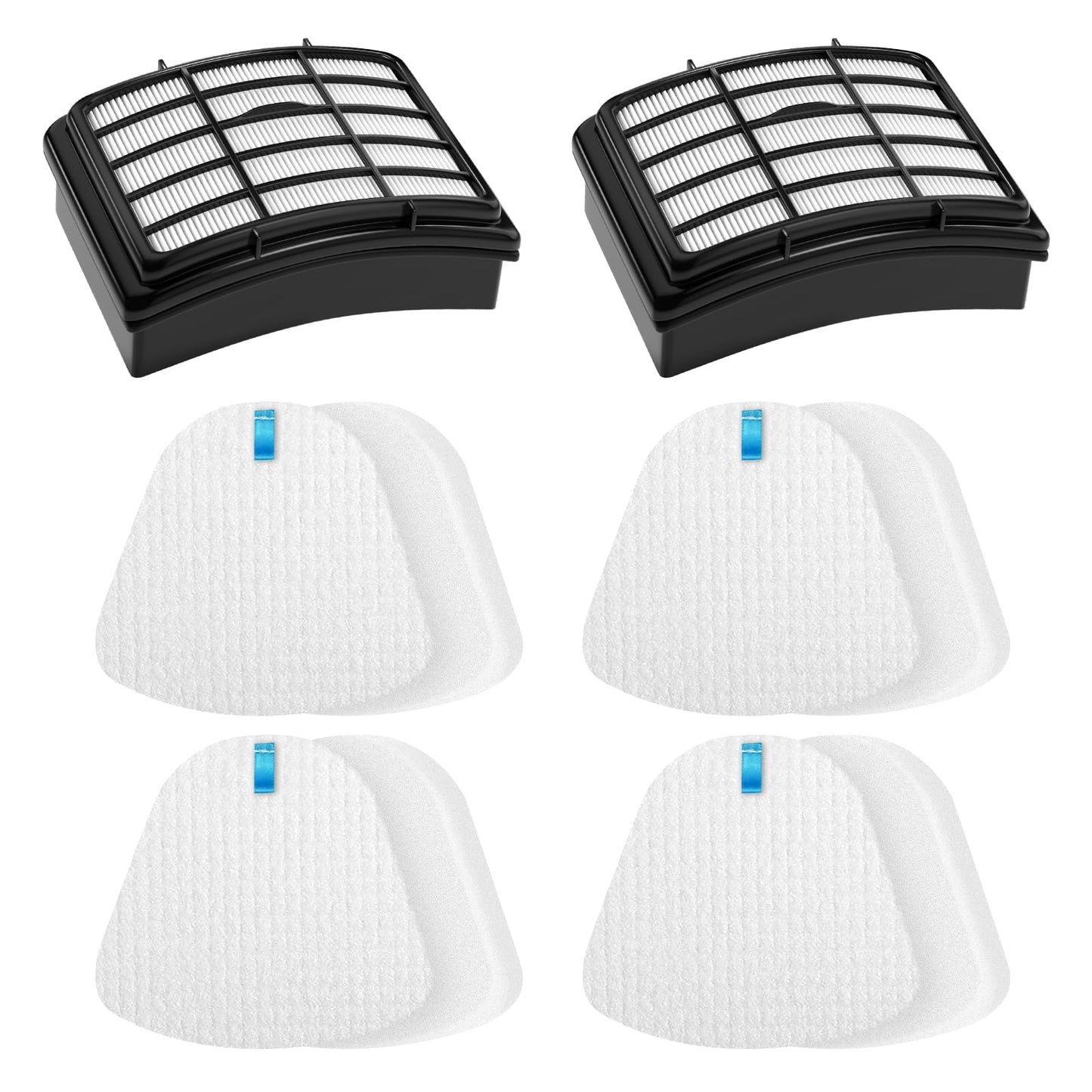 2 + 4 Pack Filters for Shark Vacuum Navigator Lift Away Filter Replacement ZU503AMZ NV350 NV351 NV352 NV355 NV356E NV357 NV360 NV370 UV440 UV540, Parts XFF350 XHF350