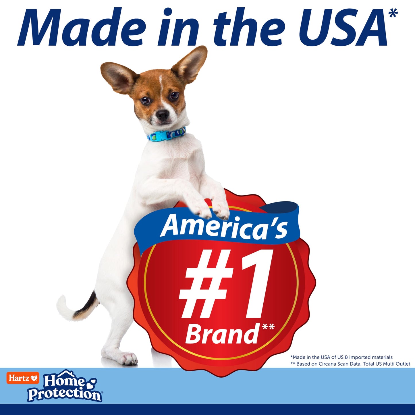 Hartz Home Protection Unscented USA Made Dog Pads, 50 count, Super Absorbent & Won't Leak, Odor Eliminating