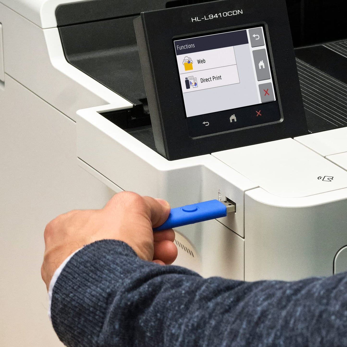 Brother HL‐L9410CDN Enterprise Color Laser Printer with Fast Printing, Large Paper Capacity, and Advanced Security Features, White