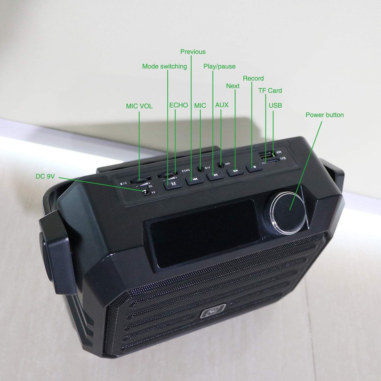 Wireless PA System with Wireless Headset Microphone Lavalier Lapel Microphone Transmitter, 30W Wireless Voice Amplifier Portable Megaphone Rechargeable Bluetooth Loudspeaker Speaker for Teacher Gifts