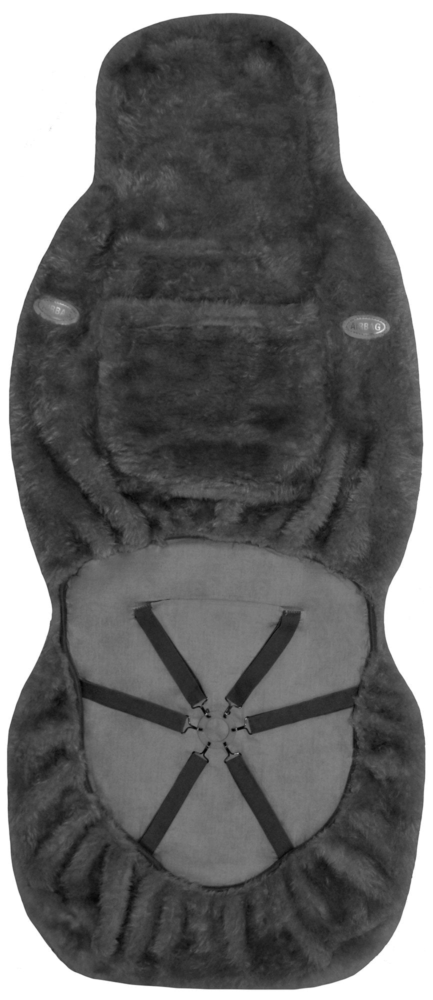 Eurow Australian Merino Sheepskin Car Seat Cover, Plush Universal Fit for Most Vehicles, Summer Cool & Winter Warm, Side Airbag Safe, Easy Installation, 56 x 23 Inches, Single Seat, Gray