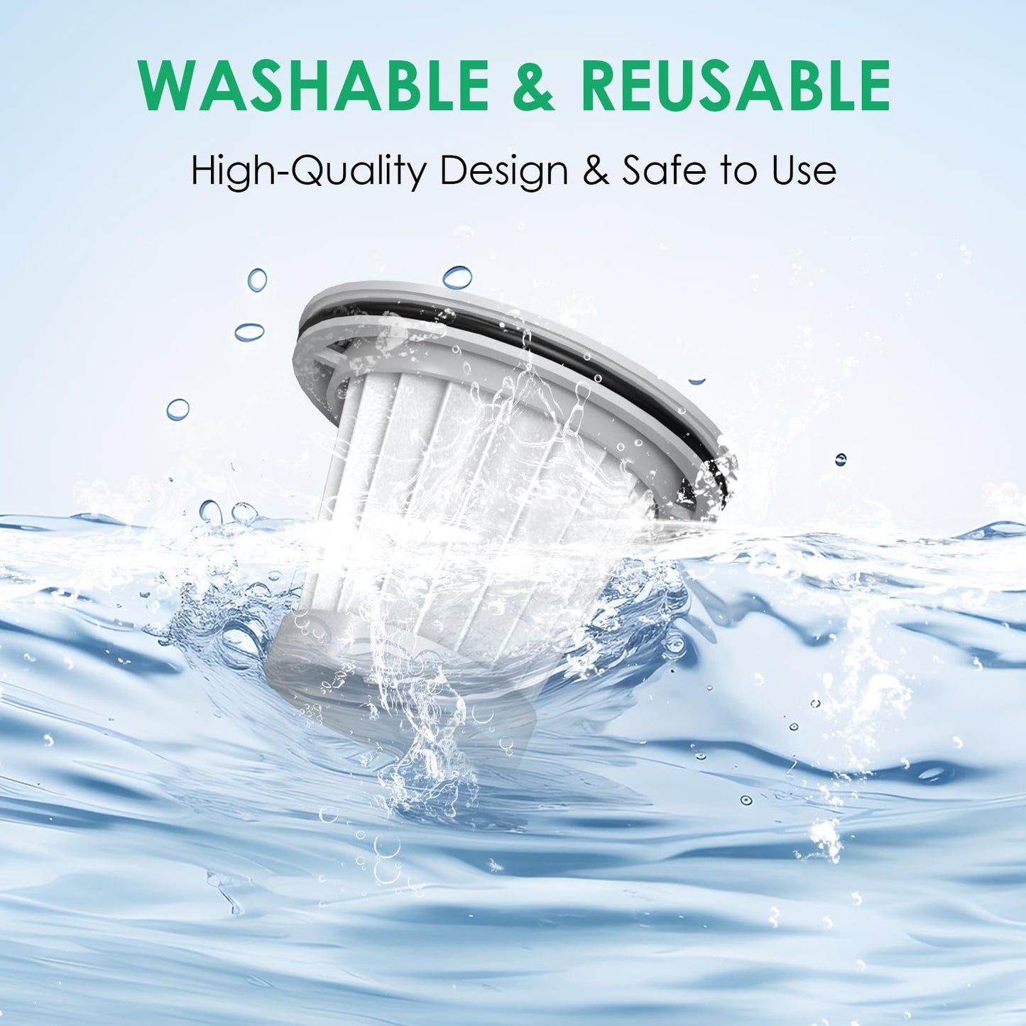 3 Pack HEPA Filters Replacement Compatible with Minthouz Handheld Car Vacuum (MT-L011G/MT- L011W/MT-L011B/Purus A20 Classic)