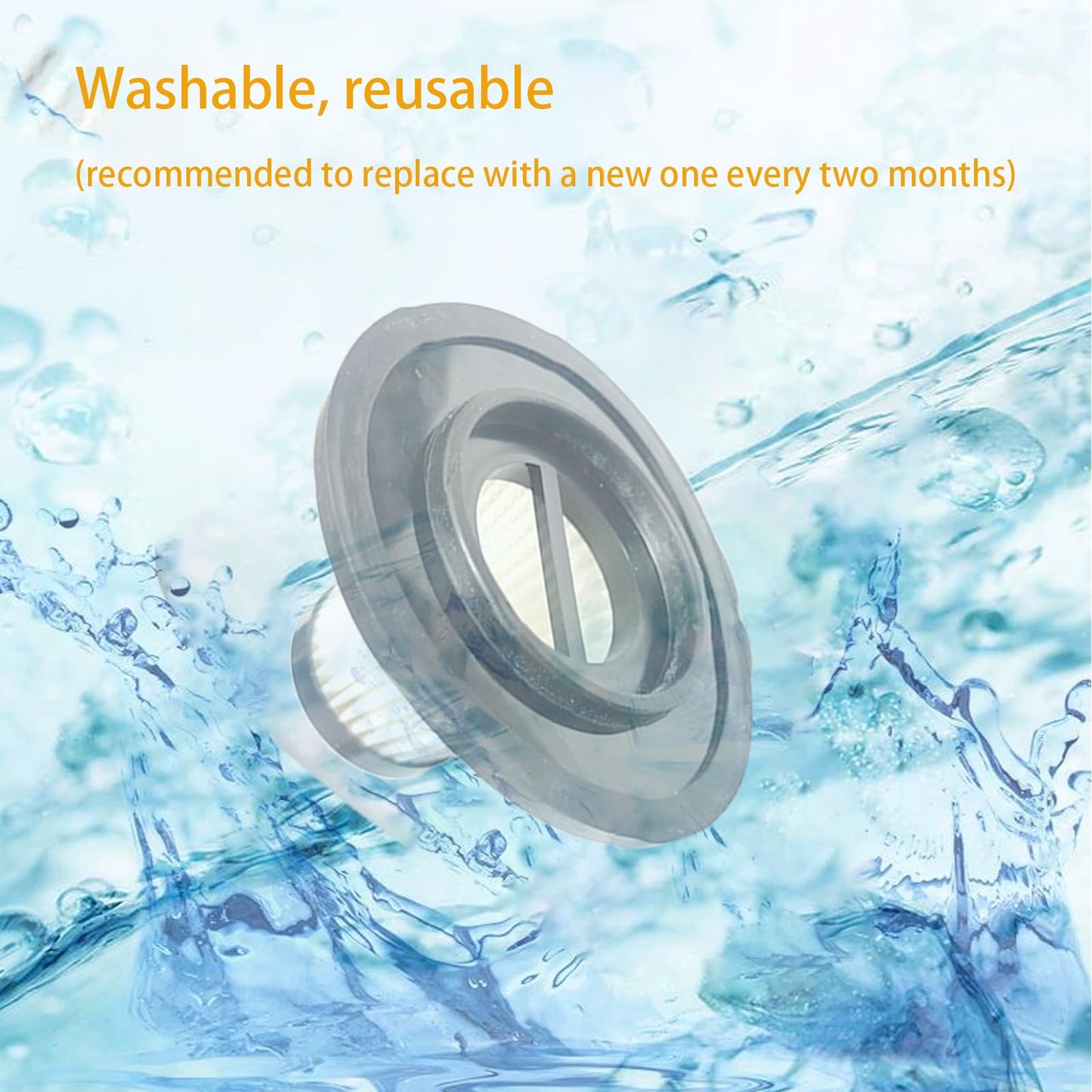 Feenynic 4pack Hepa Filters Replacement Compatible with Model ATJ-2166 vacuum. Washable Filters Works with H126 and ATJ vacuum.