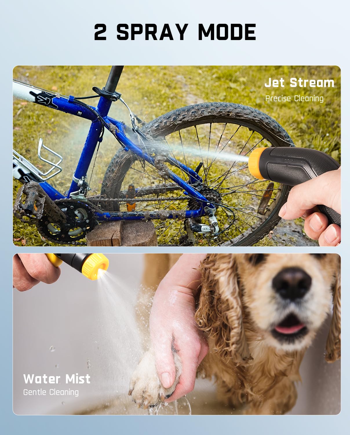 Fanttik NB8 Nano Portable Cordless Electric Sprayer w/2.1Gal Tank, Retractable Spray Head, 2600mAh Lithium Battery, IPX5, 72-98PSI, Portable Pressure Washer for Garden, Camping Shower and Pet Cleaning