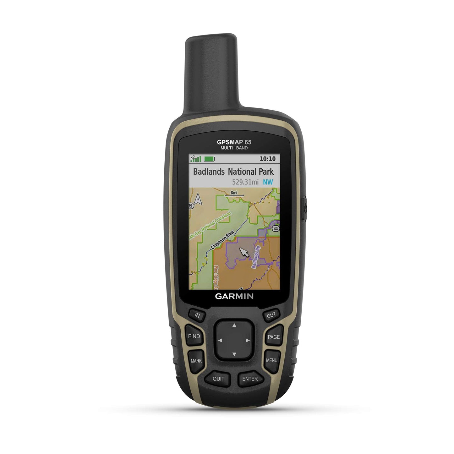 Garmin GPSMAP 65, Button-Operated Handheld with Expanded Satellite Support and Multi-Band Technology, 2.6" Color Display, 010-02451-00