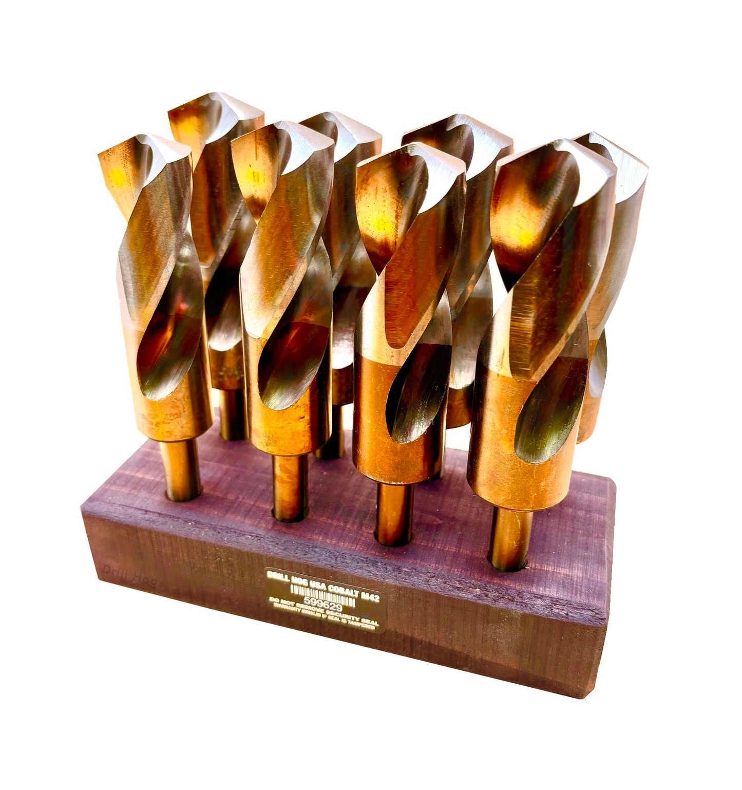 Drill Hog 8 Pc Jumbo Cobalt M42 Silver & Deming Drill Bit Set