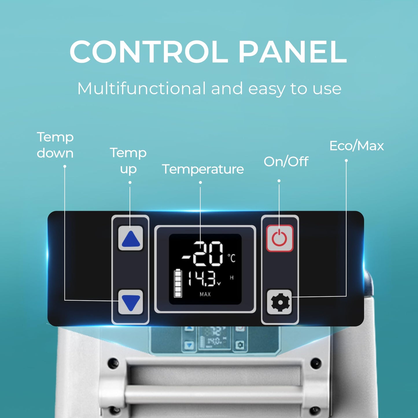 EUHOMY 12 Volt Refrigerator, 59QT(55L) Electric Cooler, 12V Fridge APP Control, 12V Cooler -4℉~68℉, Portable Freezer 12/24V DC 100-240V AC for Camping, Travel, Truck, Home