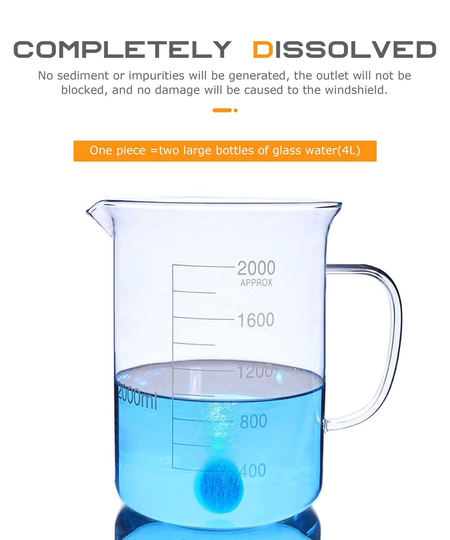 SCUARI 50PCS Windshield Washer Fluid,Wiper Fluid Tablets,Car Accessories Windshield Wiper Fluid,Wiper Fluid,Windshield Washer Tablets,Washer Fluid Tablets,Used to Remove Car Window Glass Stains