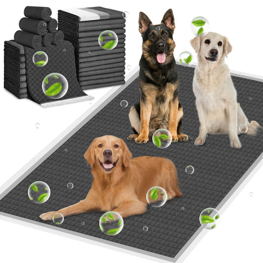 ELEGX 48"x36" Extra Large 30 Pcs Odor-Control Super Absorbency Charcoal Pee Pads for Dogs,Leak-Proof Pet Training Pee Pads,Thicken Disposable Potty Pads Puppy Training Pads for Cats Rabbits