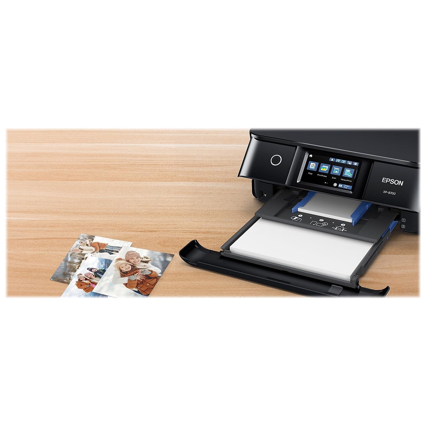 Epson Expression Photo XP-8700 Wireless All-in-One Printer with Built-in Scanner and Copier and 4.3" Color Touchscreen, Black
