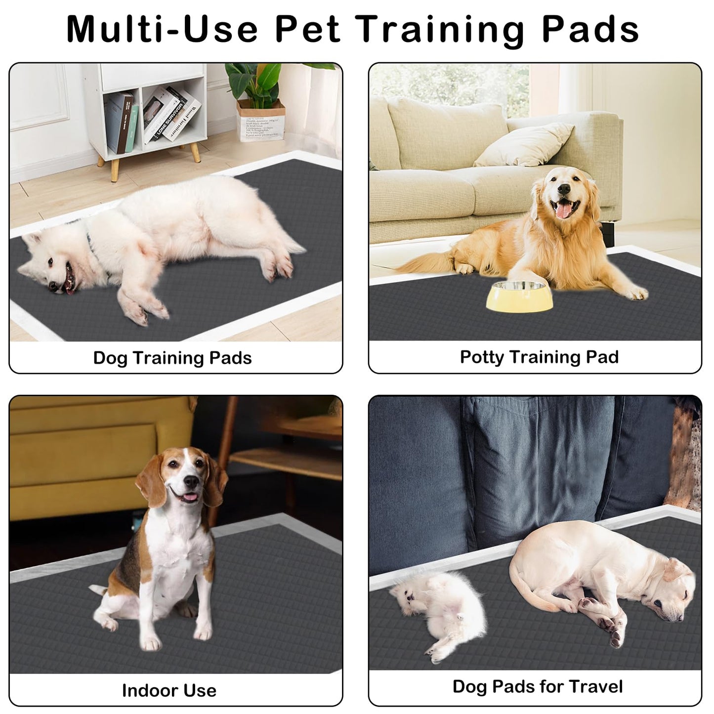 ELEGX 48"x36" Extra Large 30 Pcs Odor-Control Super Absorbency Charcoal Pee Pads for Dogs,Leak-Proof Pet Training Pee Pads,Thicken Disposable Potty Pads Puppy Training Pads for Cats Rabbits