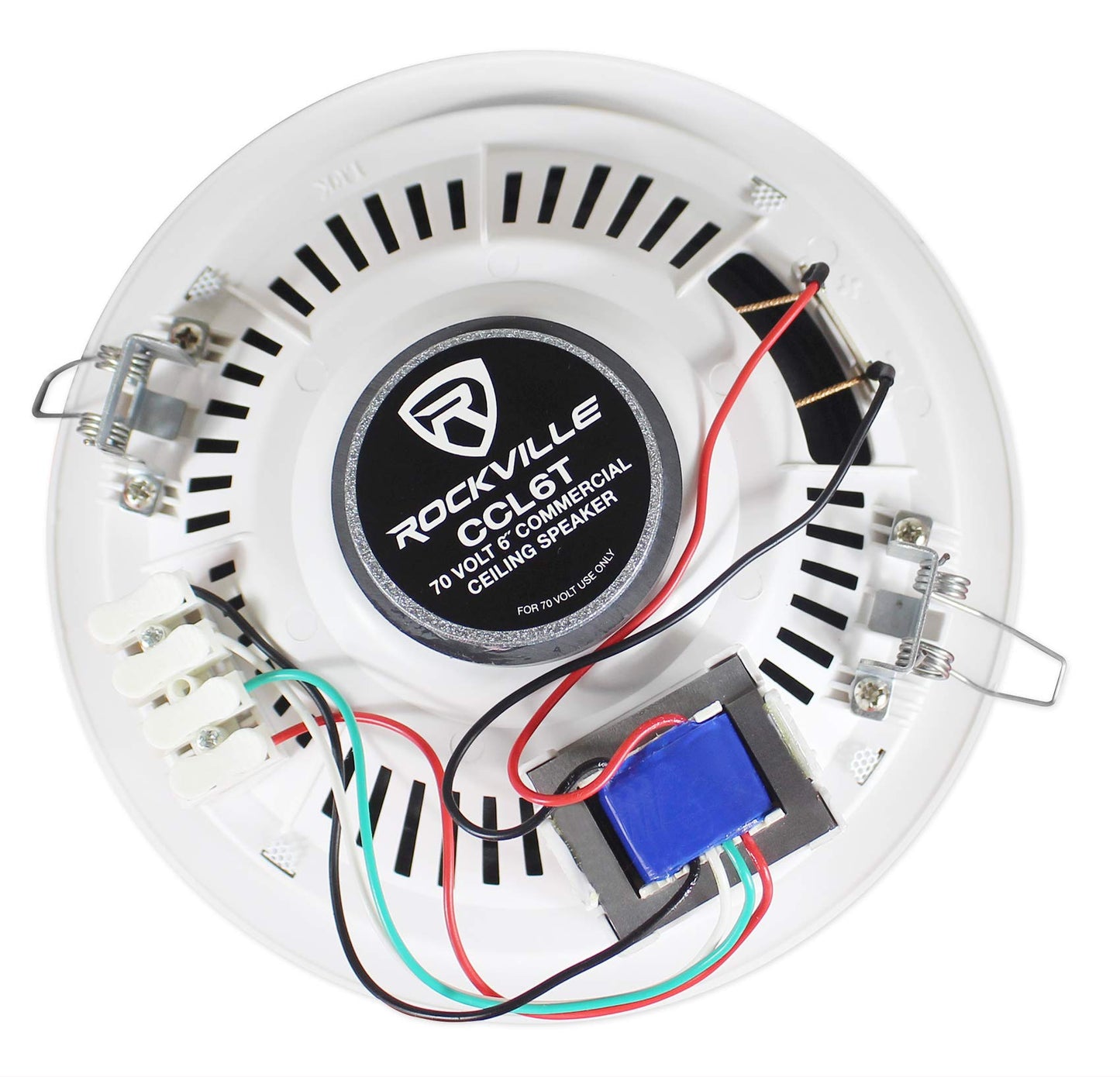 Rockville 6-Zone Amp+16 White 6" Ceiling Speakers for Restaurant/Bar/Cafe/Office