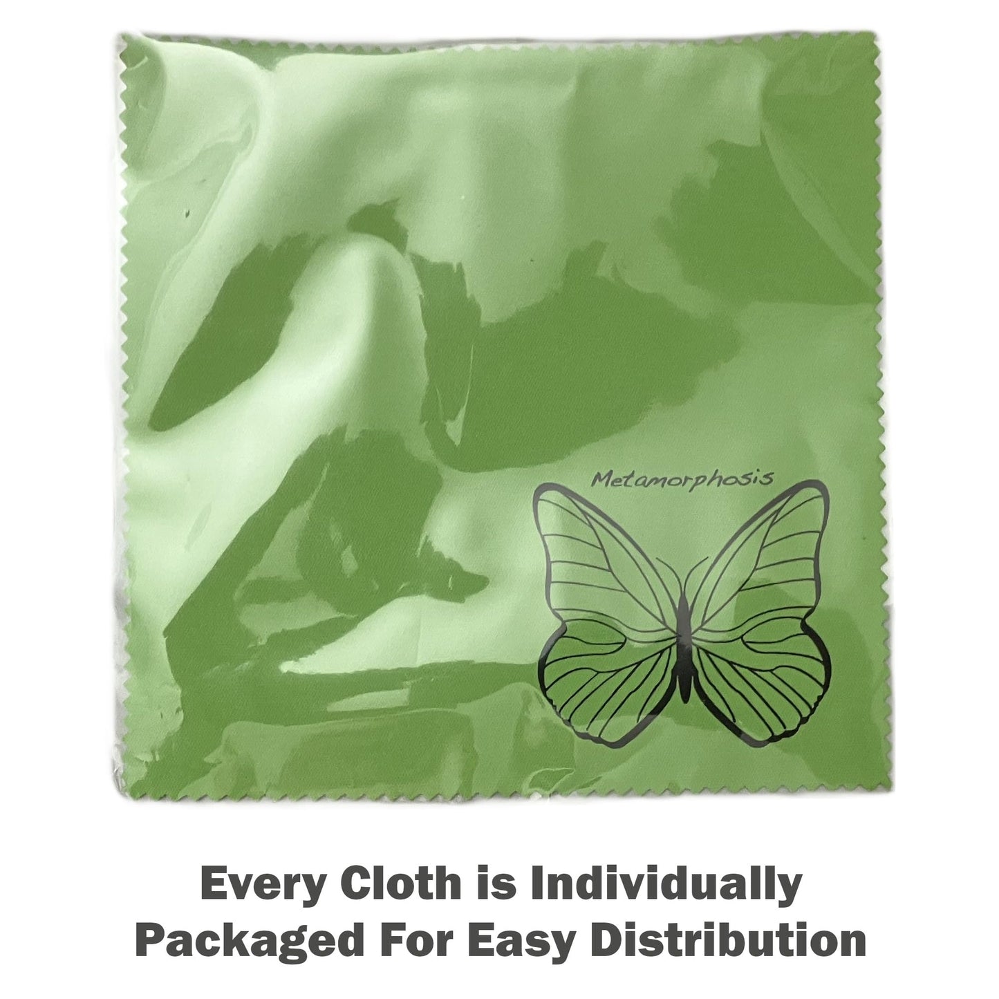 Smart Go - Microfiber Cleaning Cloth (100 Pieces) - Digital Custom Print Your Company Artwork or Business Logo - Promotional Item for Cleaning Eyeglasses, Screens, & Lenses - 6 x 6 in