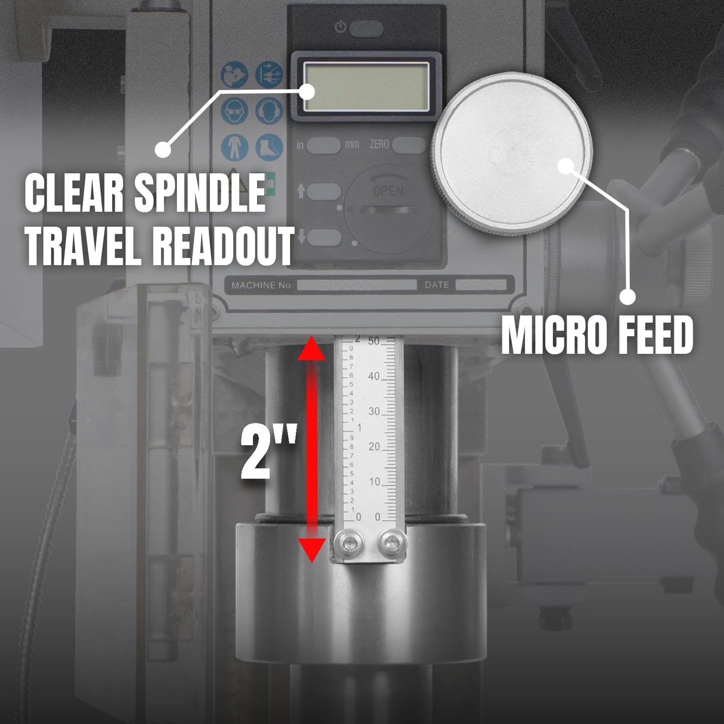Mechmaxx 1.5HP 7''x 27-1/2''Benchtop Mini Mill Drill Machine, Variable Speed, R8 Spindle, Brushless Motor, 110V, Compact Milling Drilling Tool for Garage Shop, DIY Metalworking without Stand, VM25LD