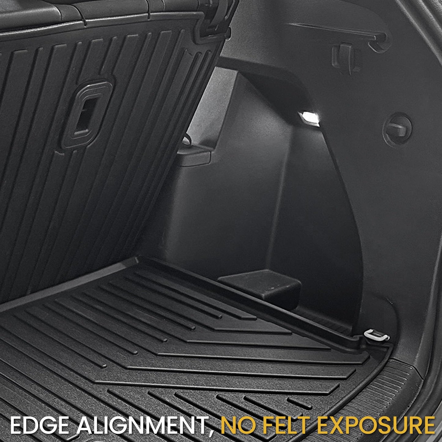 JOULARISE Floor Mats Set for 2018-2025 Volkswagen VW Atlas 7 Seats Bench Seating Car Mat Accessories(Not Fit Cross Sport), All Weather TPE Cargo Liner Trunk Mat(Floor Mats+2-in-1 Cargo Mat)