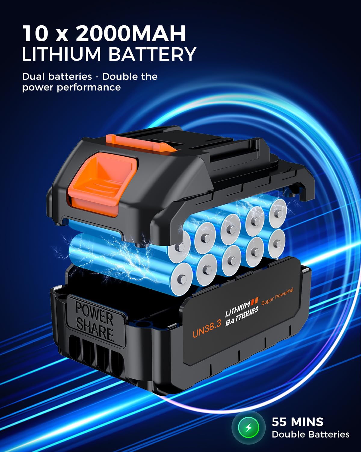 MBNGF Car Vacuum Portable Cordless,35000PA High Power Suction & Blower, Wireless Handheld Vacuum Cleaner for Car, Home, Office, Pet(Profound Black)